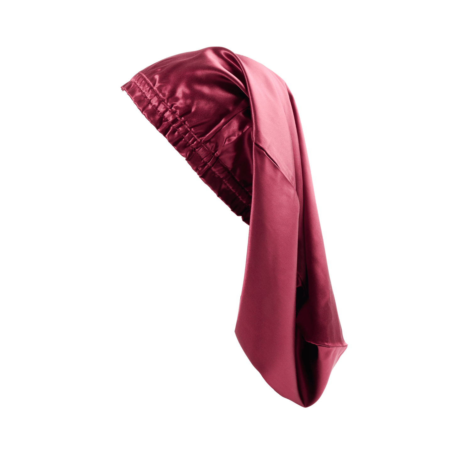 Long Silk Sleeping Cap - Red